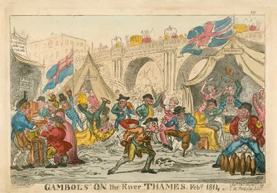 Gambols a Temze folyón, 1814. február alkotó: Thomas Rowlandson