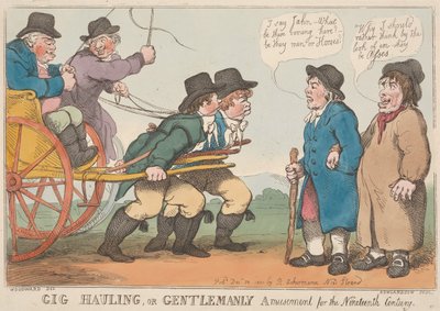 A „Gig-Hauling”, avagy a 19. századi úri szórakozás alkotó: Thomas Rowlandson