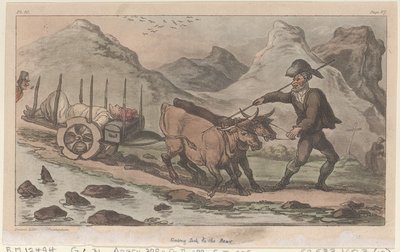 Megbetegedett hátul, a The Military Adventures of Johnny Newcome, 1815., 1815-ből. alkotó: Thomas Rowlandson