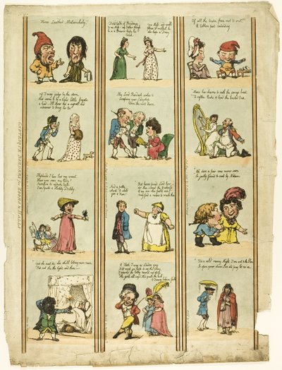 Groteszk határok termek és szobák számára alkotó: Thomas Rowlandson