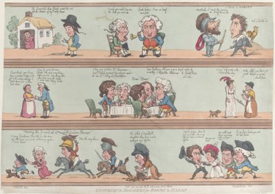 Groteszk határok szobákhoz és csarnokokhoz, [1800. november 20.], reprint., [1800. november 20.], utánnyomás. alkotó: Thomas Rowlandson
