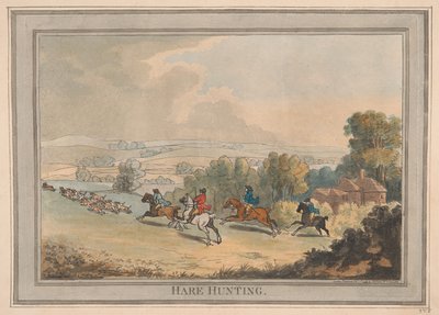 Nyúlvadászat alkotó: Thomas Rowlandson