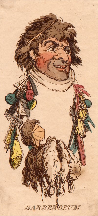 Fejek: Barberorum alkotó: Thomas Rowlandson