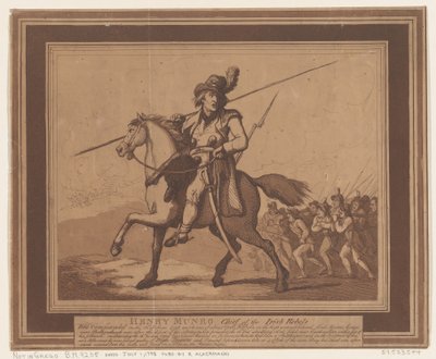 Henry Munro, az ír lázadók vezére alkotó: Thomas Rowlandson