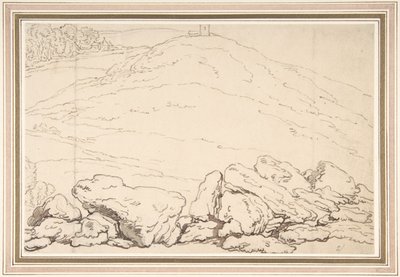 Dombos táj sziklákkal alkotó: Thomas Rowlandson