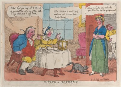 Szolga felvétele, 1811., 1811. alkotó: Thomas Rowlandson