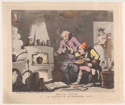 Hókuszpókusz, avagy a bölcsek kövének keresése, 1800. március 12., 1800. március 12. alkotó: Thomas Rowlandson