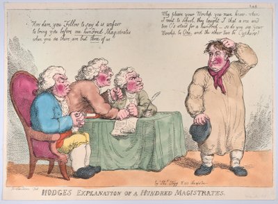 Hodge magyarázata száz magisztrátusról, 1815. március 1., 1815. március 1. alkotó: Thomas Rowlandson