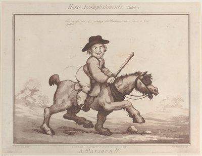 Horse Accomplishments, 2. vázlat: A Paviour !!, 1799. augusztus 1., 1799. augusztus 1. alkotó: Thomas Rowlandson