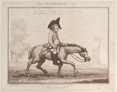 Horse Accomplishments, 3. vázlat: A Whistler !!, 1799. augusztus 1., 1799. augusztus 1. alkotó: Thomas Rowlandson