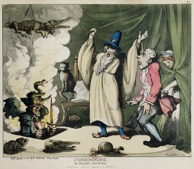 Humbugging or Raising the Devil, 1800 (színes litó) alkotó: Thomas Rowlandson