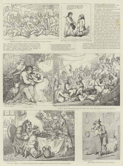 Humoros művészet a Királyi Tengerészeti Kiállításon alkotó: Thomas Rowlandson
