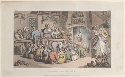 Hunting the Slipper, The Vicar of Wakefield, 1817. május 1., 1817. május 1. alkotó: Thomas Rowlandson