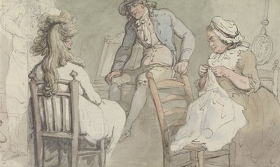 Egy öltöző belső tere Jack Bannisterrel alkotó: Thomas Rowlandson