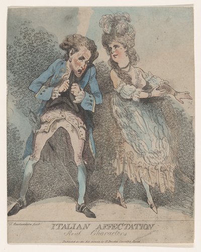 Olasz hatás, Valódi karakterek, 1786-91., 1786-91. alkotó: Thomas Rowlandson