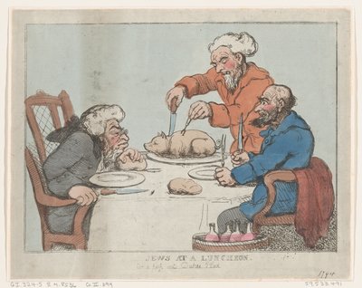 Zsidók egy ebédnél alkotó: Thomas Rowlandson