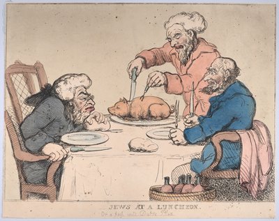 Zsidók egy ebéden, 1794., 1794. alkotó: Thomas Rowlandson
