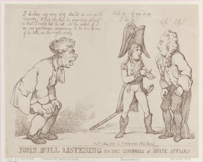 John Bull hallgatja az államügyek viszályait, 1803. május 1., 1803. május 1. alkotó: Thomas Rowlandson