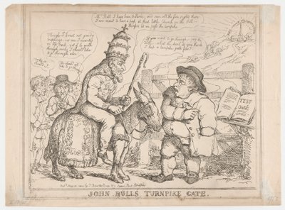 John Bull fizetőkapuja alkotó: Thomas Rowlandson