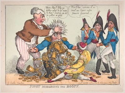 Junot Disgorging His Booty, 1808. október 17., 1808. október 17. alkotó: Thomas Rowlandson