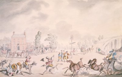 „Kew Bridge”, Kew, London, 1819 alkotó: Thomas Rowlandson