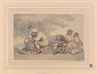 Pihenő munkások alkotó: Thomas Rowlandson