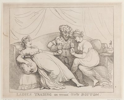 Hölgyek, akik a saját fenekükkel kereskednek alkotó: Thomas Rowlandson