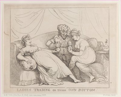 Saját fenéken kereskedő hölgyek, 1810. október 5., 1810. október 5. alkotó: Thomas Rowlandson