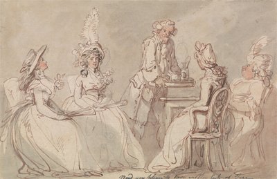 Hölgyek a teázásnál alkotó: Thomas Rowlandson