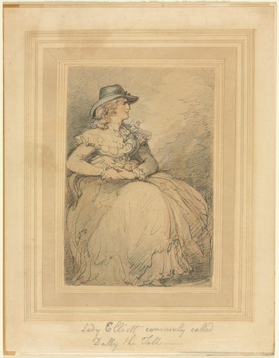 Lady Elliot, általában Dolly The Tall néven alkotó: Thomas Rowlandson