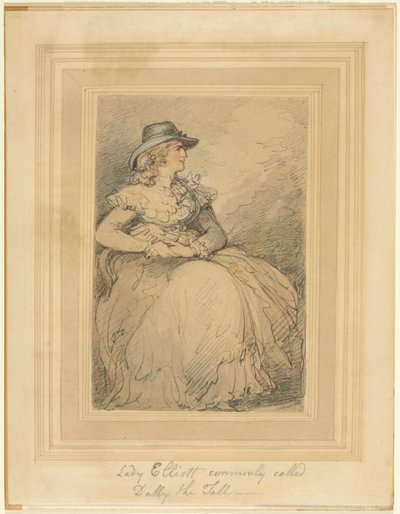 Lady Elliot, általában Dolly The Tall, 17751827. alkotó: Thomas Rowlandson