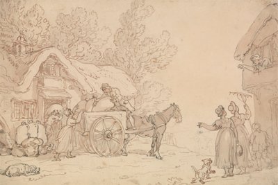 Zsákok bepakolása a kosárba alkotó: Thomas Rowlandson