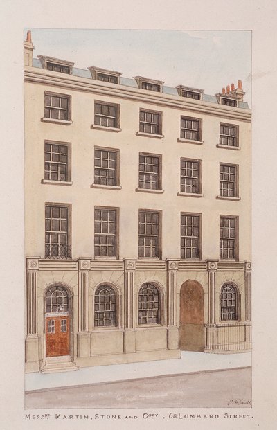 Lombard Street, London, 1850 alkotó: Thomas Rowlandson
