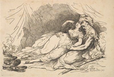 Szerelem keleten, 1787. alkotó: Thomas Rowlandson