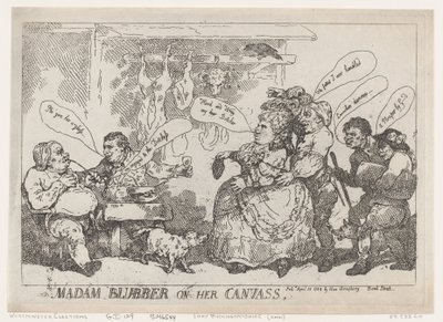 Madam Blubber On Her Canvass, 1784. április 22., 1784. április 22. alkotó: Thomas Rowlandson