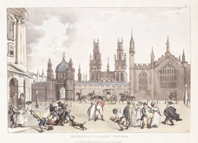 Magdalen College, Oxford, 1809-1811 alkotó: Thomas Rowlandson
