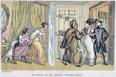 A Maison bezárása – a „” Doctor Syntax három körútjában a festői vigasz és felesége után”” William Combe, ill. szerző: Rowlandson, John Camden Hotten, Picadilly, London alkotó: Thomas Rowlandson