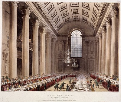 Kúria belső terei, London, 1809 alkotó: Thomas Rowlandson