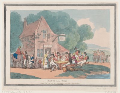 Március a táborba, 1803. szeptember 1., 1803. szeptember 1. alkotó: Thomas Rowlandson