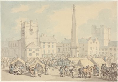 Piaci nap Richmondban, Yorkshire-ben alkotó: Thomas Rowlandson