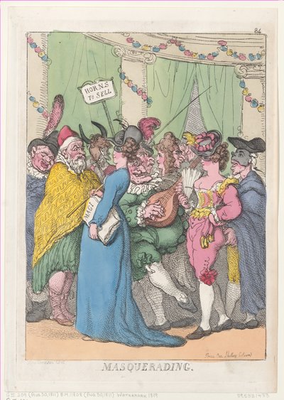 Álarcos, [1811. augusztus 30.], újra kiadva., [1811. augusztus 30.], újra kiadva. alkotó: Thomas Rowlandson