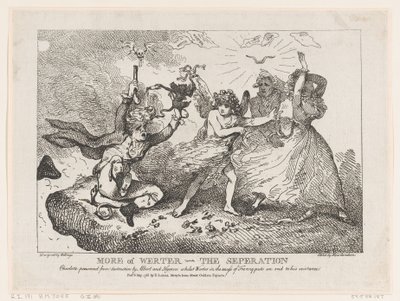 Bővebben Werther-The Separation: Charlotte Preserved from Destruction by Albert and ..., 1786. május 6. alkotó: Thomas Rowlandson