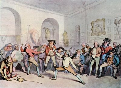 Mr. H Angelos Vívóakadémia, 1791, 1929 alkotó: Thomas Rowlandson