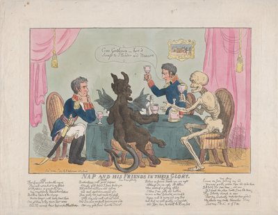 Nap és barátai dicsőségükben, 1813. október 1., 1813. október 1. alkotó: Thomas Rowlandson