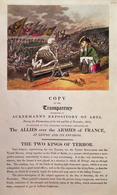 Napóleon és a Halál együtt ülnek a lipcsei csatatéren (lásd még: 266072) alkotó: Thomas Rowlandson
