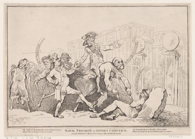 Haditengerészeti diadal, avagy szívességek, 1780. november 13., 1780. november 13. alkotó: Thomas Rowlandson