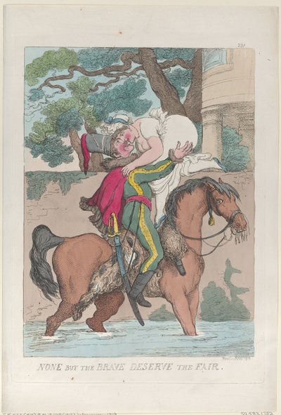 Egyik sem, de a bátrak megérdemlik a tisztességet, 1813., 1813. alkotó: Thomas Rowlandson