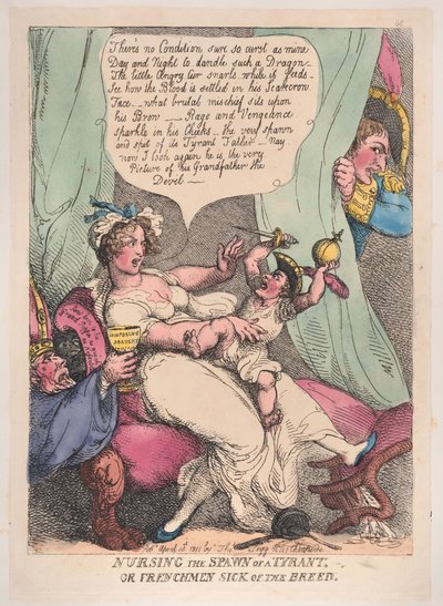 Nursing the Spawn of a Tyrant, 1811. április 14., 1811. április 14. alkotó: Thomas Rowlandson