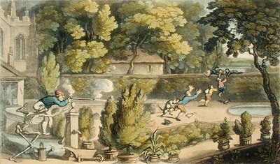„Ó, a lelkiismeretlen durvaság!”, a „Haláltánc”-ból, Ackermann kiadásában alkotó: Thomas Rowlandson