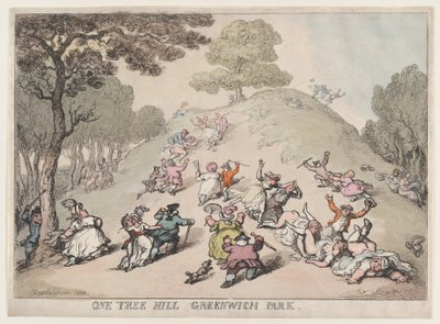 One Tree Hill, Greenwich Park, 1802., 1802. alkotó: Thomas Rowlandson